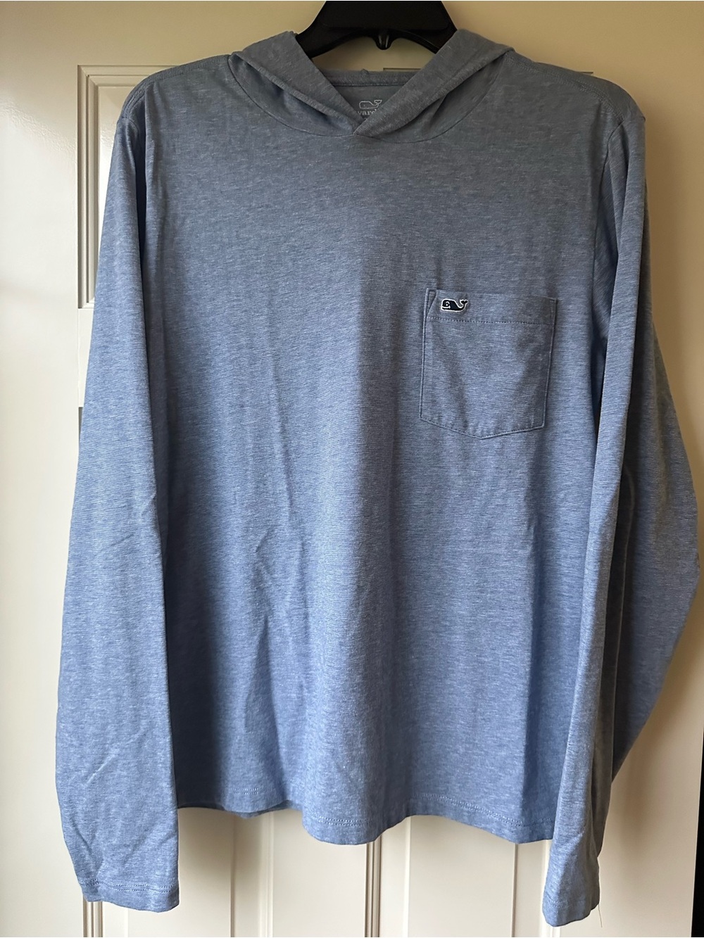 Vineyard Vines Men's Heather Light Blue Edgartown Hoodie